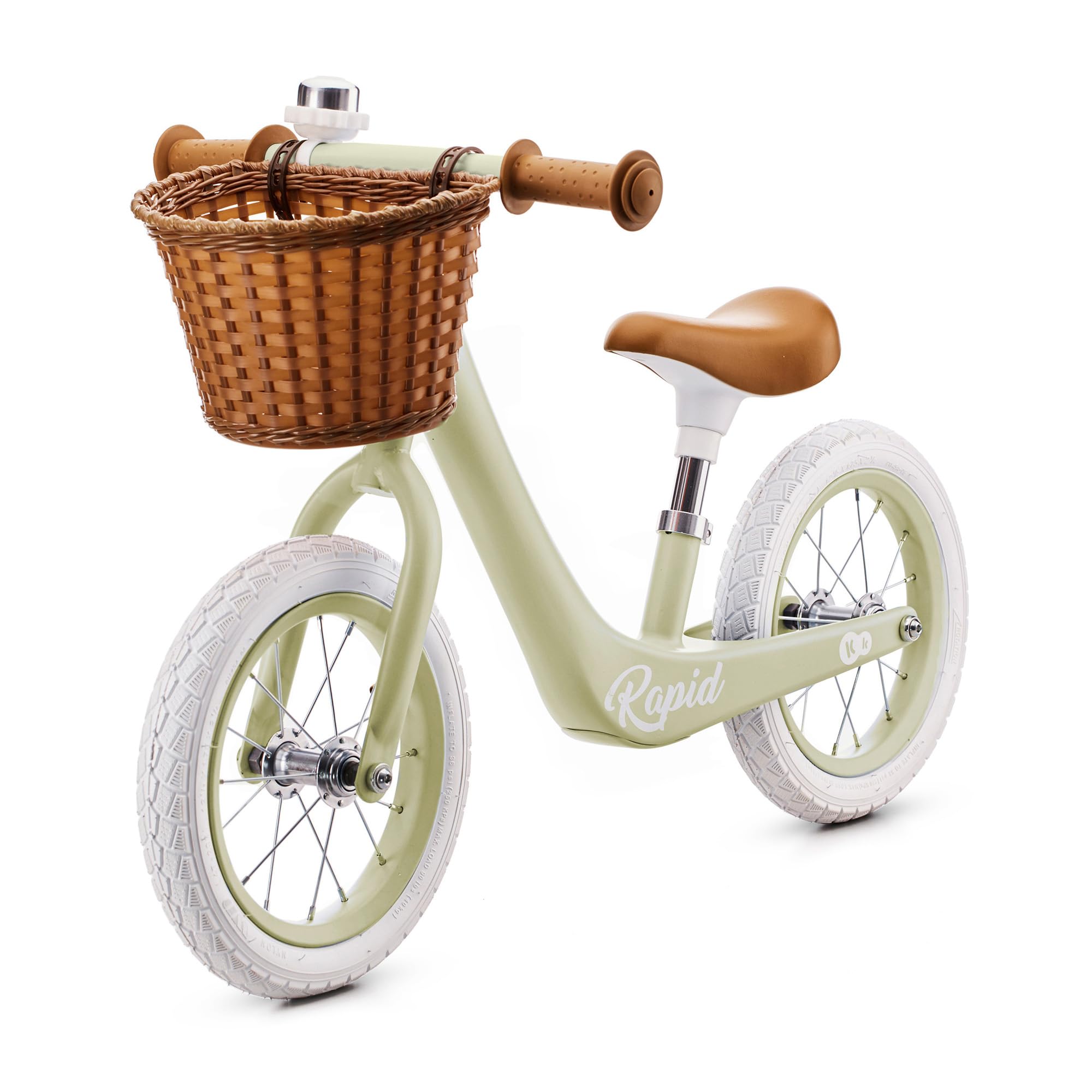 Kinderkraft RAPID Draisienne en Métal, Vélo sans Pédale, Velo Bebe, Siège Réglable, Style Rétro, Pour les enfants de 3 ans à 35 kg, Vert