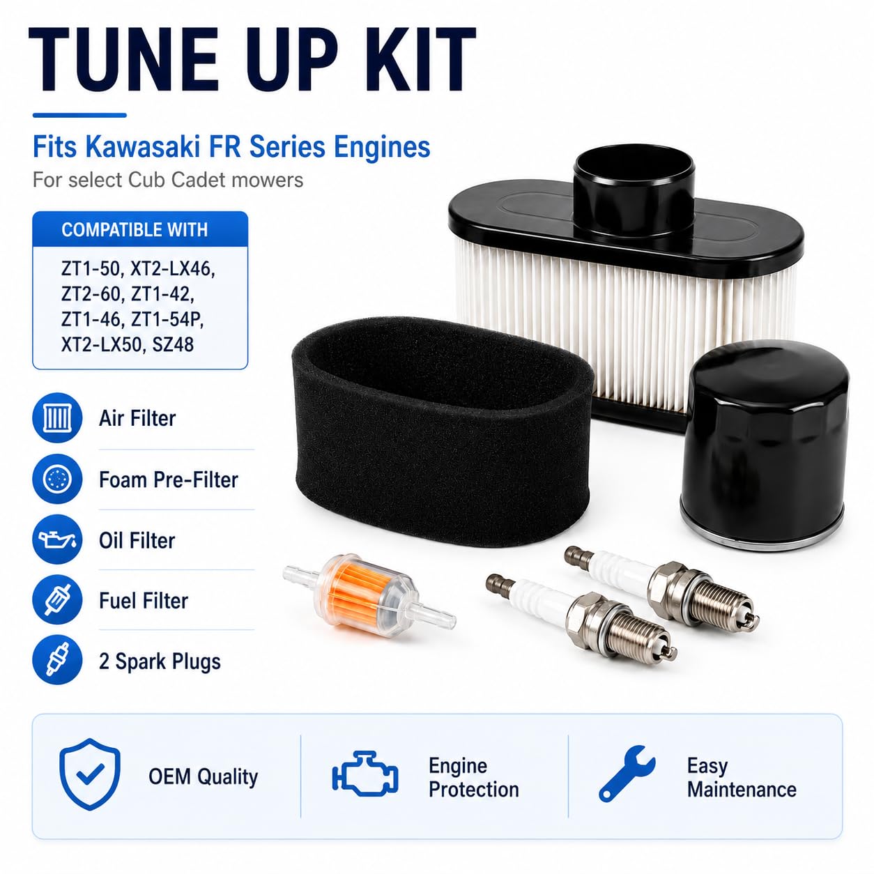 Amazon.com : ZT1-50 Tune Up Kit for Cub Cadet XT2-LX46 ZT2-60 ZT1