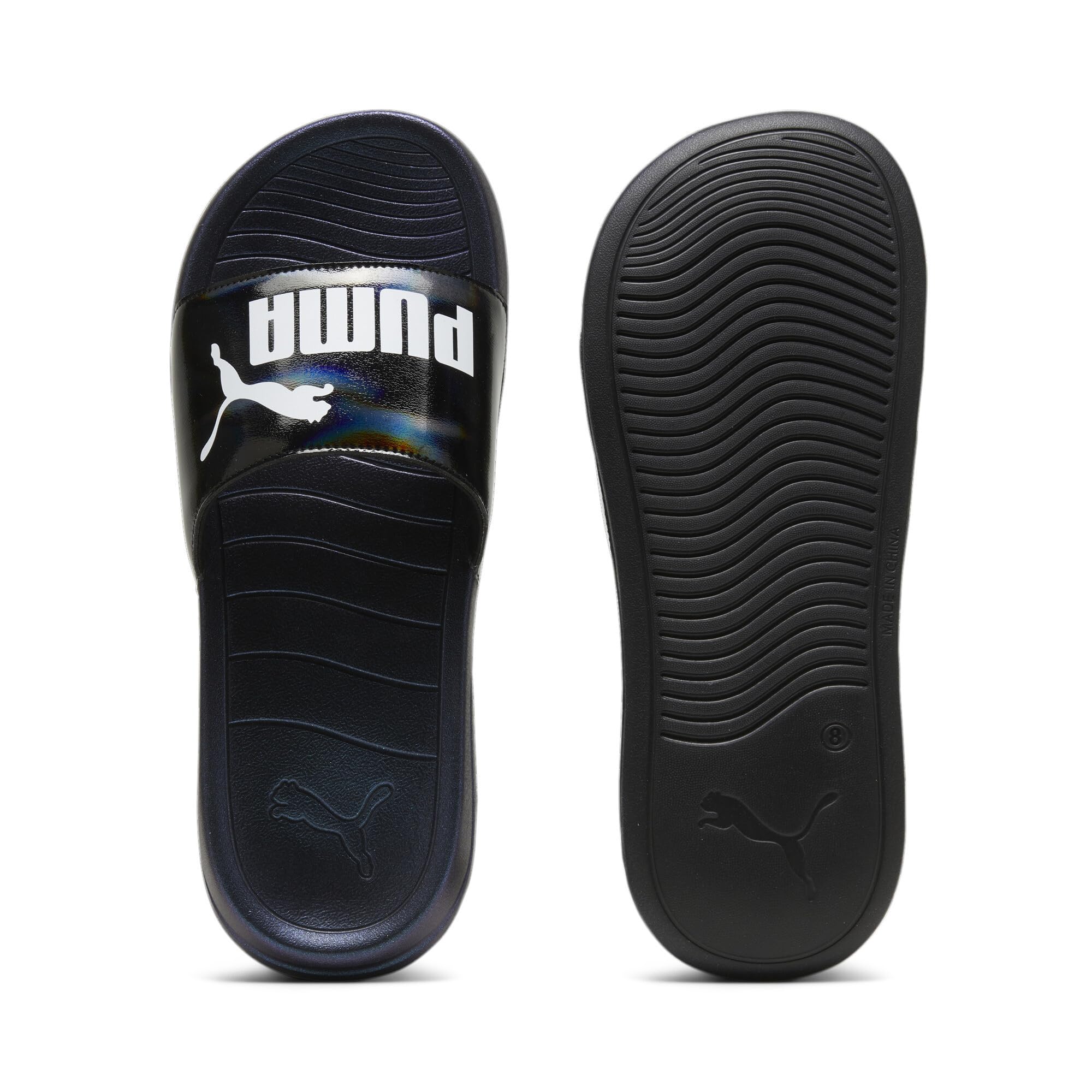 Puma Unisex Adults Popcat 20 Girlpower Slide Sandals, Puma Black-Puma White, 40.5 EU