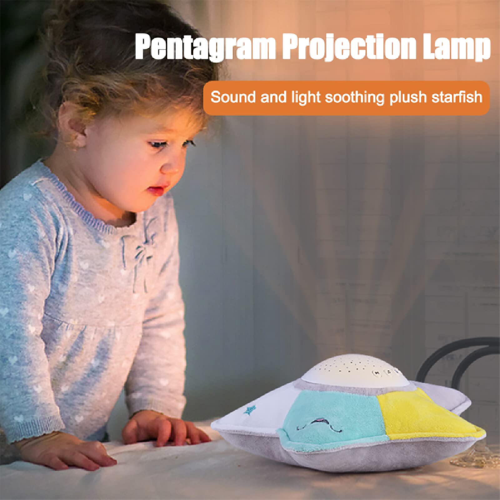 Proyector de estrellas, luz de noche musical, felpa de estrellas para niños y bebés, lámpara de escritorio, lámpara de techo, vía láctea, sueño de los niños, regalo para bebés