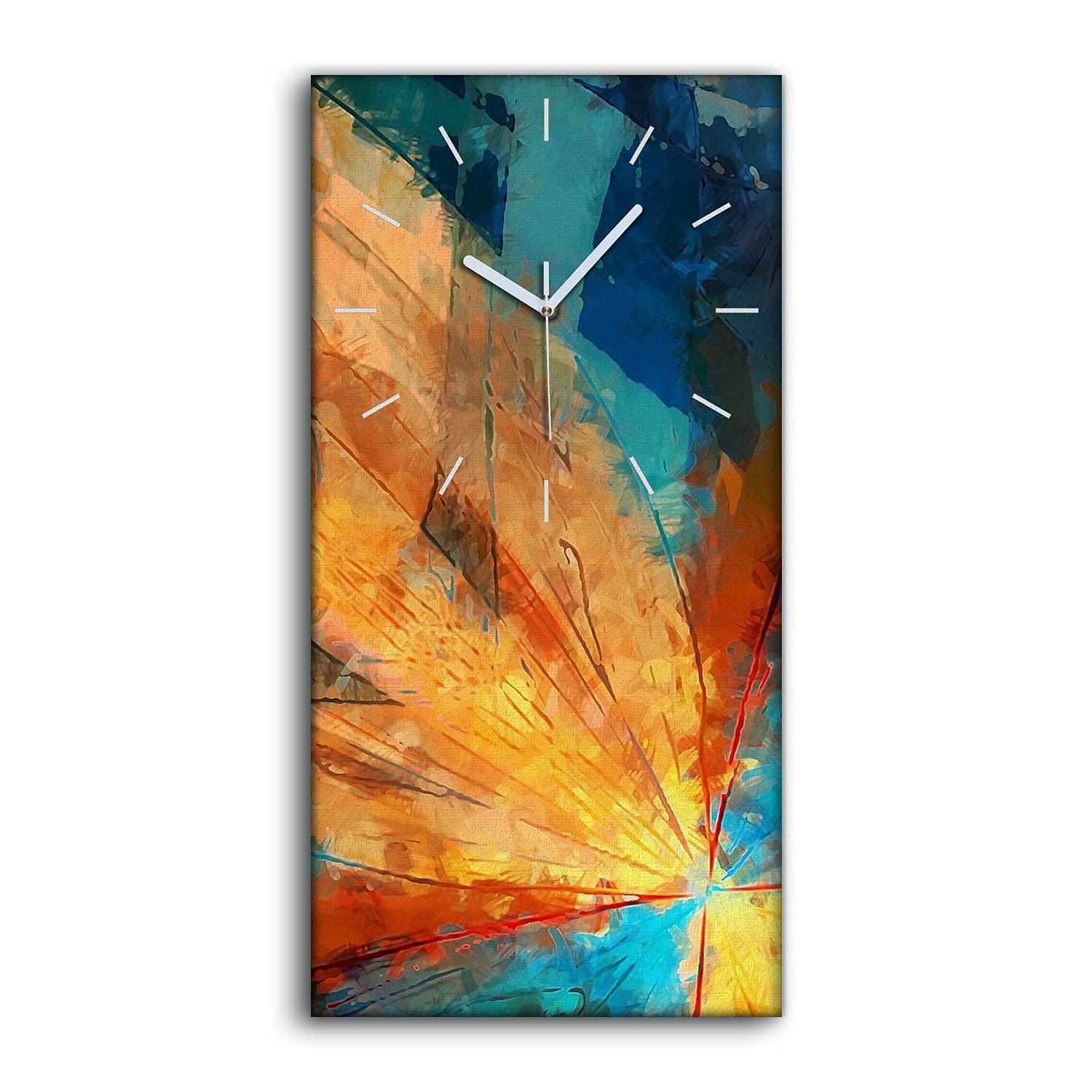 Horloge sur Toile pour salon moderne image art sans tic-tac