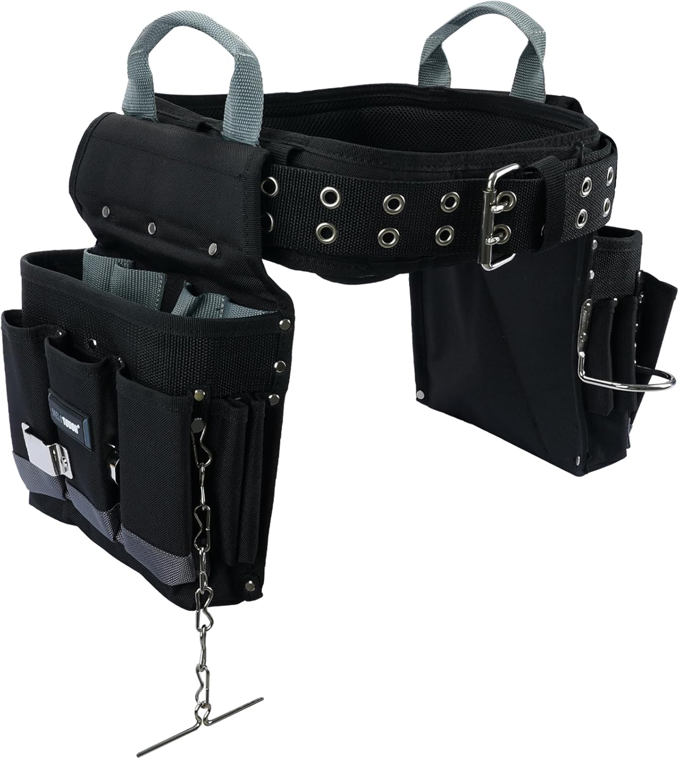 MELOTOUGH Electrician Tool Belt Set, Padded Work Rig with detachable Tool Pouches and Utility Apron, Combo Harness with Carry Handles for Carpenter Construction