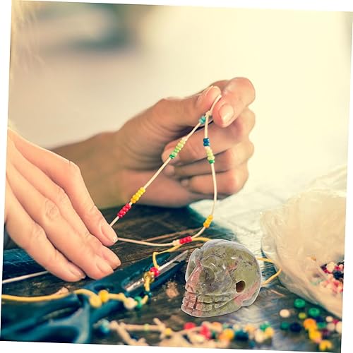 Miniatura 2 de EXCEART 2pcs skull halloween skeleton metal decor carnelian necklace skeleton charm pendent halloween charm pendent skeleton bead pendants Hanging