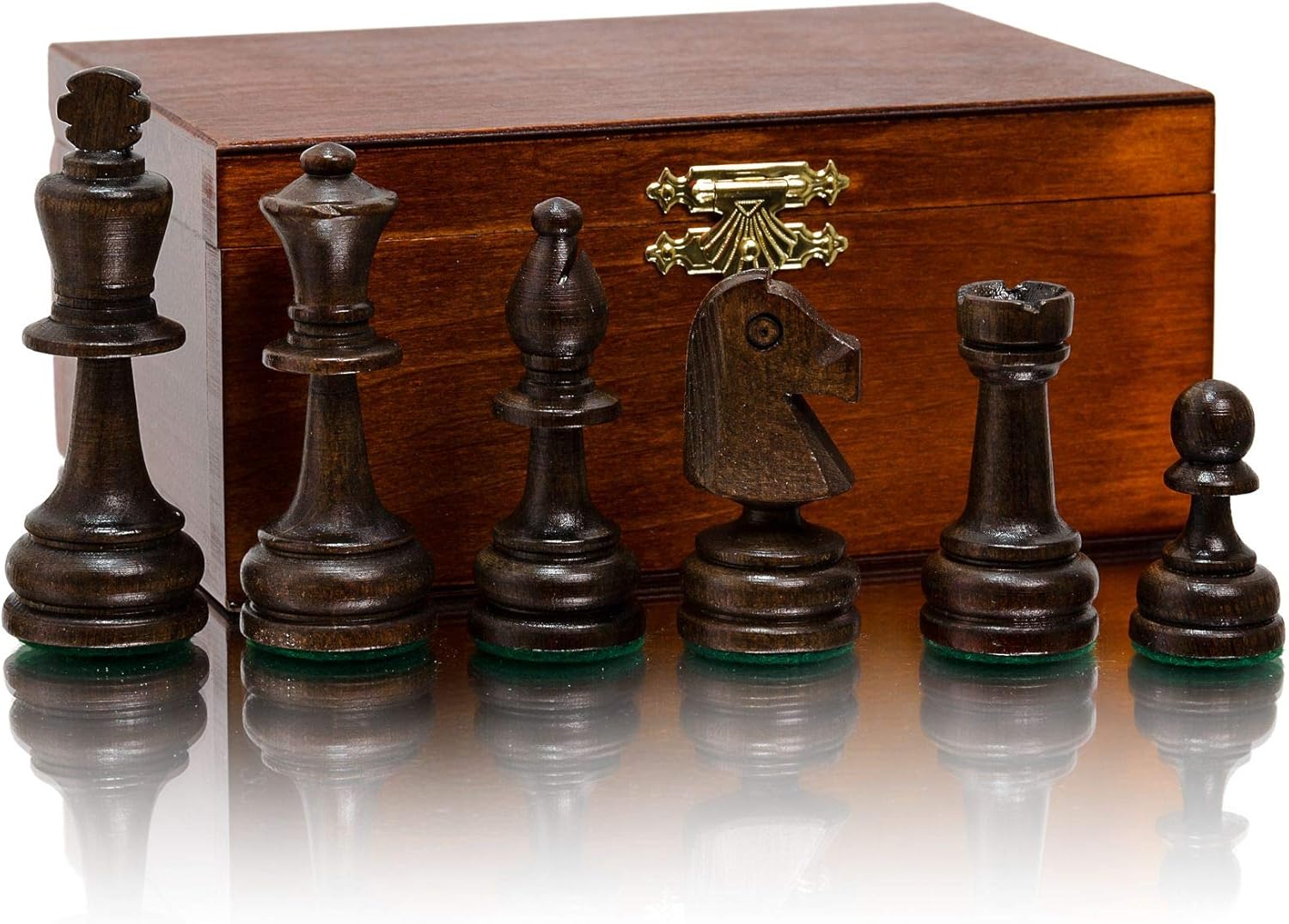 Classic STAUNTON Chess Set NO.4 in Mahogany Box Master of
