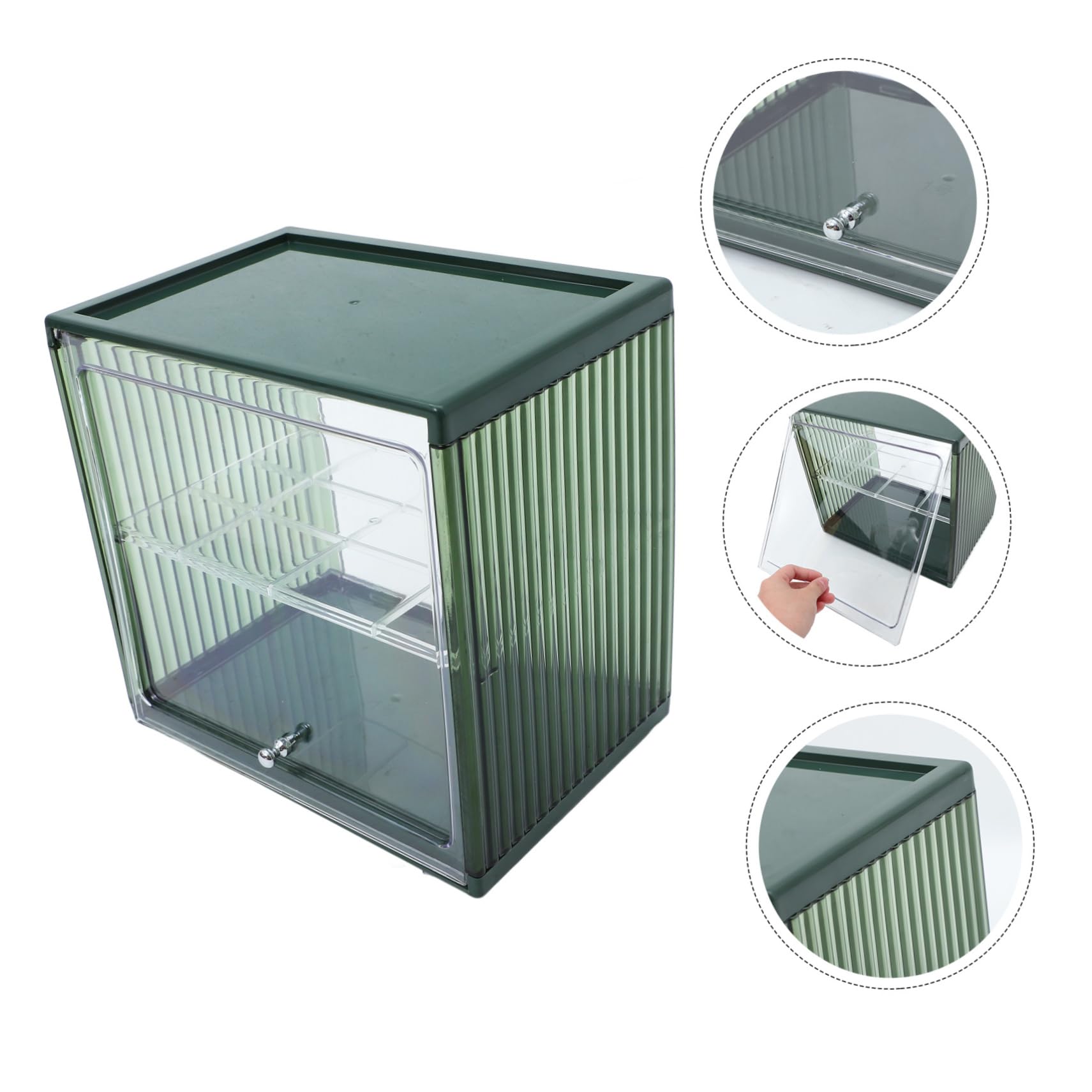 Contenedor para Almacenar Pan de Plástico Doble Capa Diseño Transparente y Gran Capacidad, Caja Apilable para Almacenamiento de Pan en Cocina o Hogar