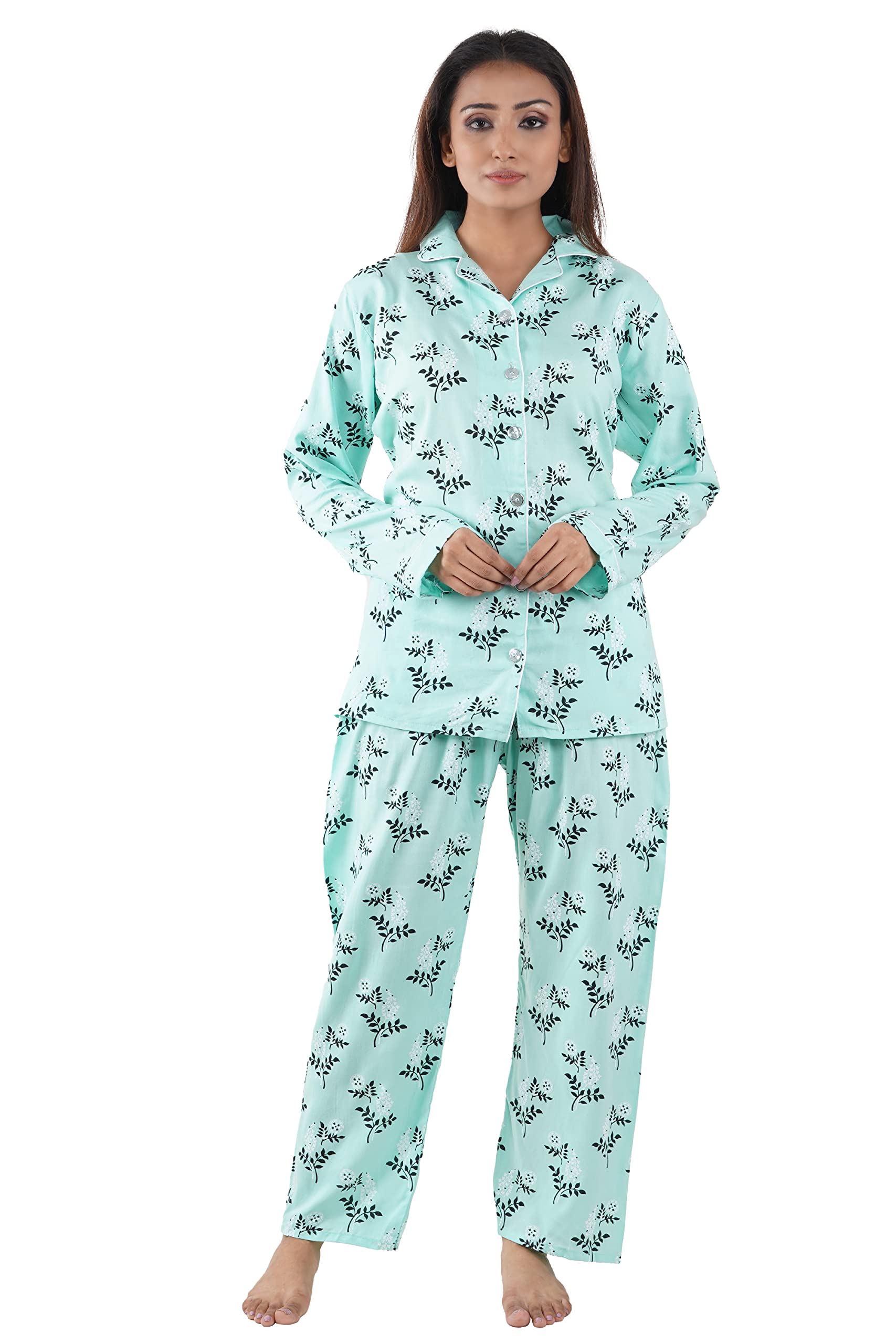 Rayon Cotton Night Suit/Night Wear Pyjama Set for Women & Girls-picture-41