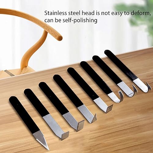 Miniatura 2 de Emptty Juego de 8 herramientas de tallado de escultura de arcilla de cerámica para tallado de arcilla hecha a mano, tallado, cerámica de arcilla,