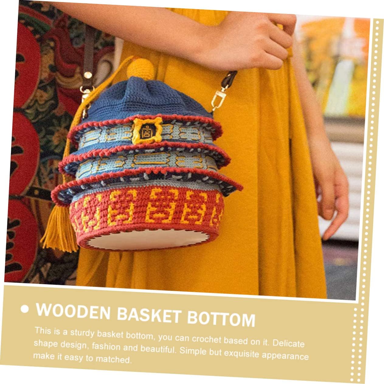 5pcs Crochet Basket Base Round Basket Bottoms DIY Knitting Crochet Base for Yarn Bag DIY Supply