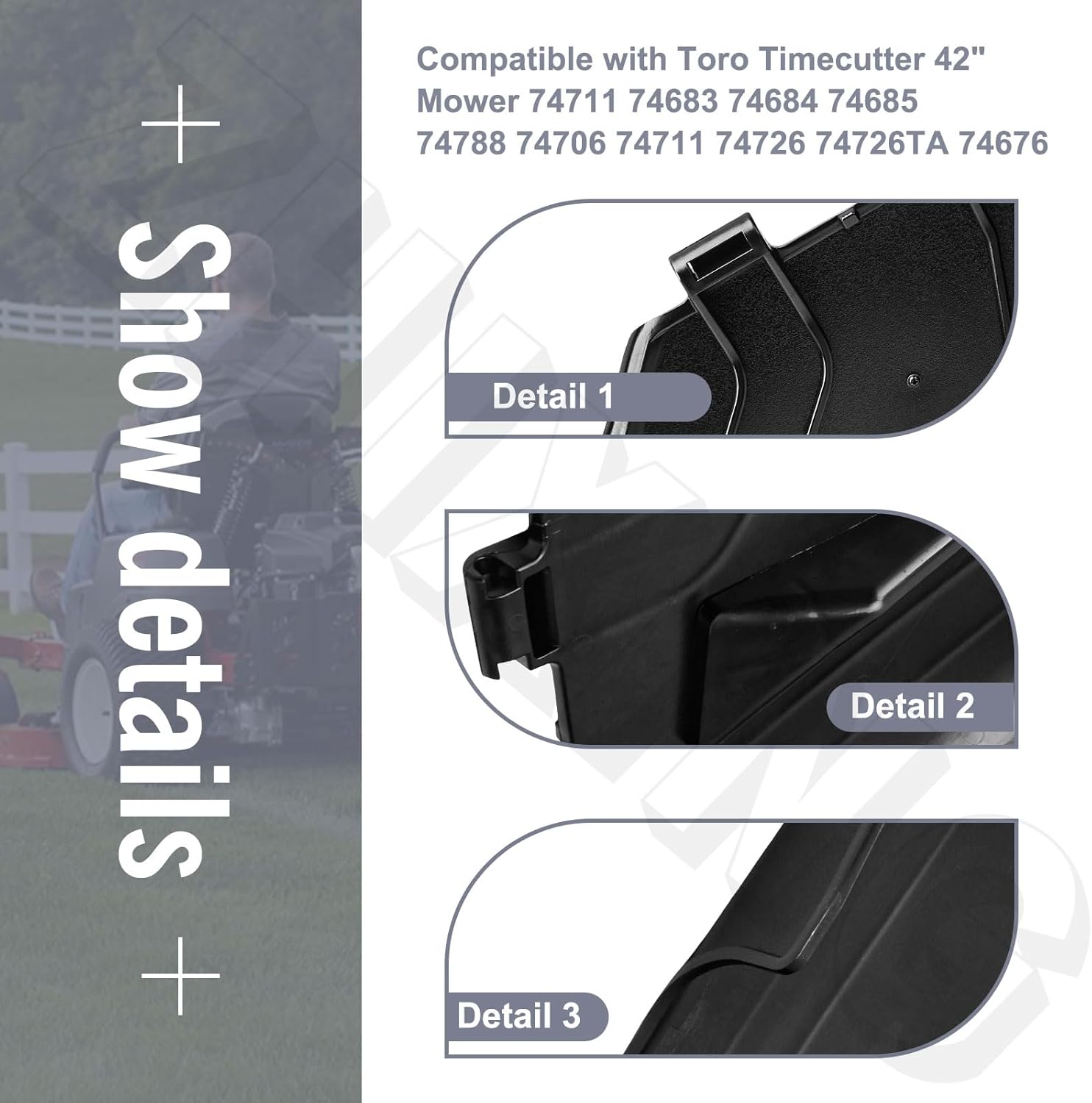 137-7046 Deflector Chute w/Mounting Hardware Compatible with Toro Timecutter Exmark Quest E-Series 42" Mower SW4200 ZS4200S 75742 74665 75748 75749 74667 74677 74705 74711 75742TA 75742W