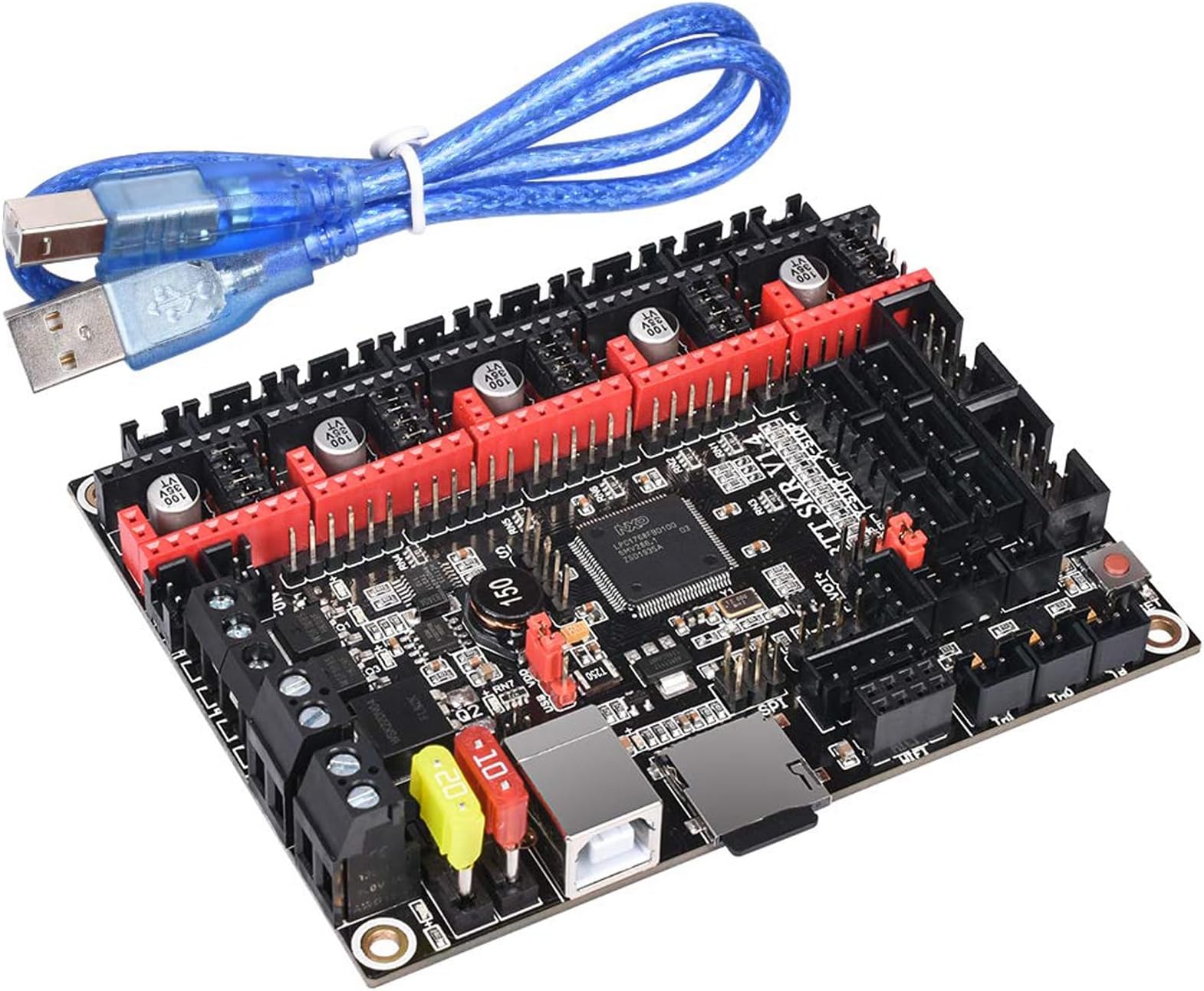 DIRECT 3D Printer Part SKR V1.4 32bit Control Board Smoothieboard&Marlin Open Source SKR V1.3 Upgrade Support TMC2209/TMC2208/TMC2130/A4988/8825/ Drivers(SKR V1.4)
