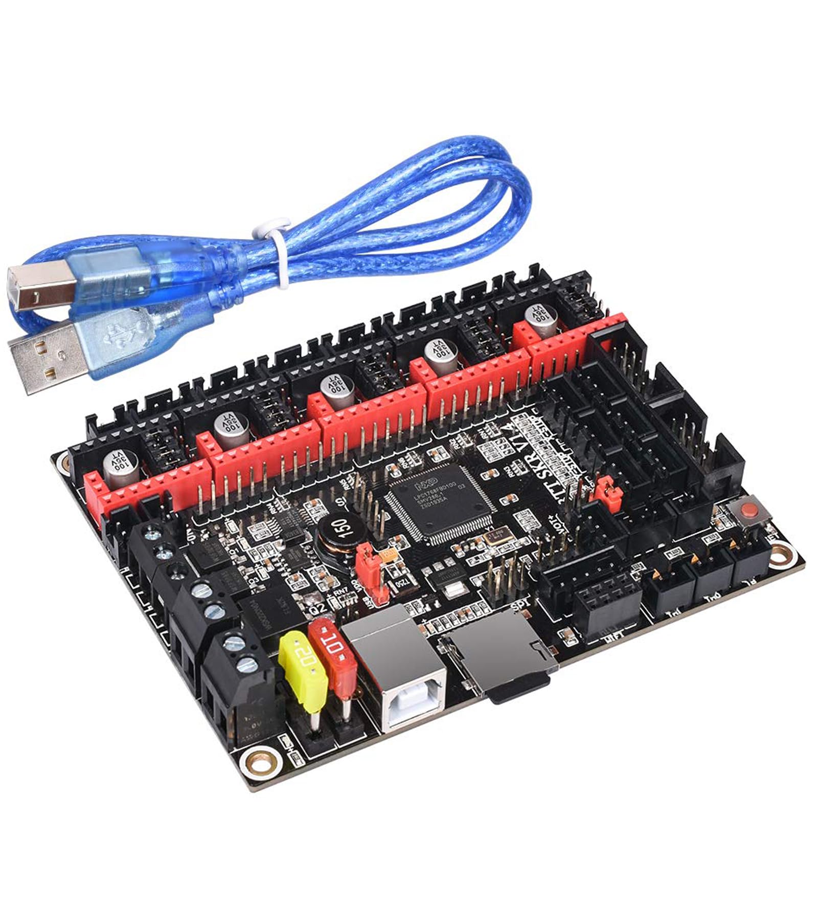 BIQU DIRECT 3D Printer Part SKR V1.4 32bit Control Board Smoothieboard&Marlin Open Source SKR V1.3 Upgrade Support TMC2209/TMC2208/TMC2130/A4988/8825/ Drivers(SKR V1.4)