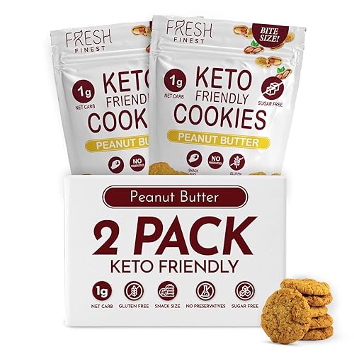 Fresh Finest Bocadillos keto de mantequilla de maní Deliciosos bocados keto sin azúcar Bocados de mantequilla de maní sin gluten con 0.04 oz de