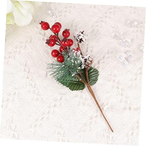 Miniatura 2 de Amosfun Flower Arrangements Berry Red Christmas Picks Table Stems DIY Simulation Desktop for Wreaths Artificial Center Tree Pine Decoration Bouquet