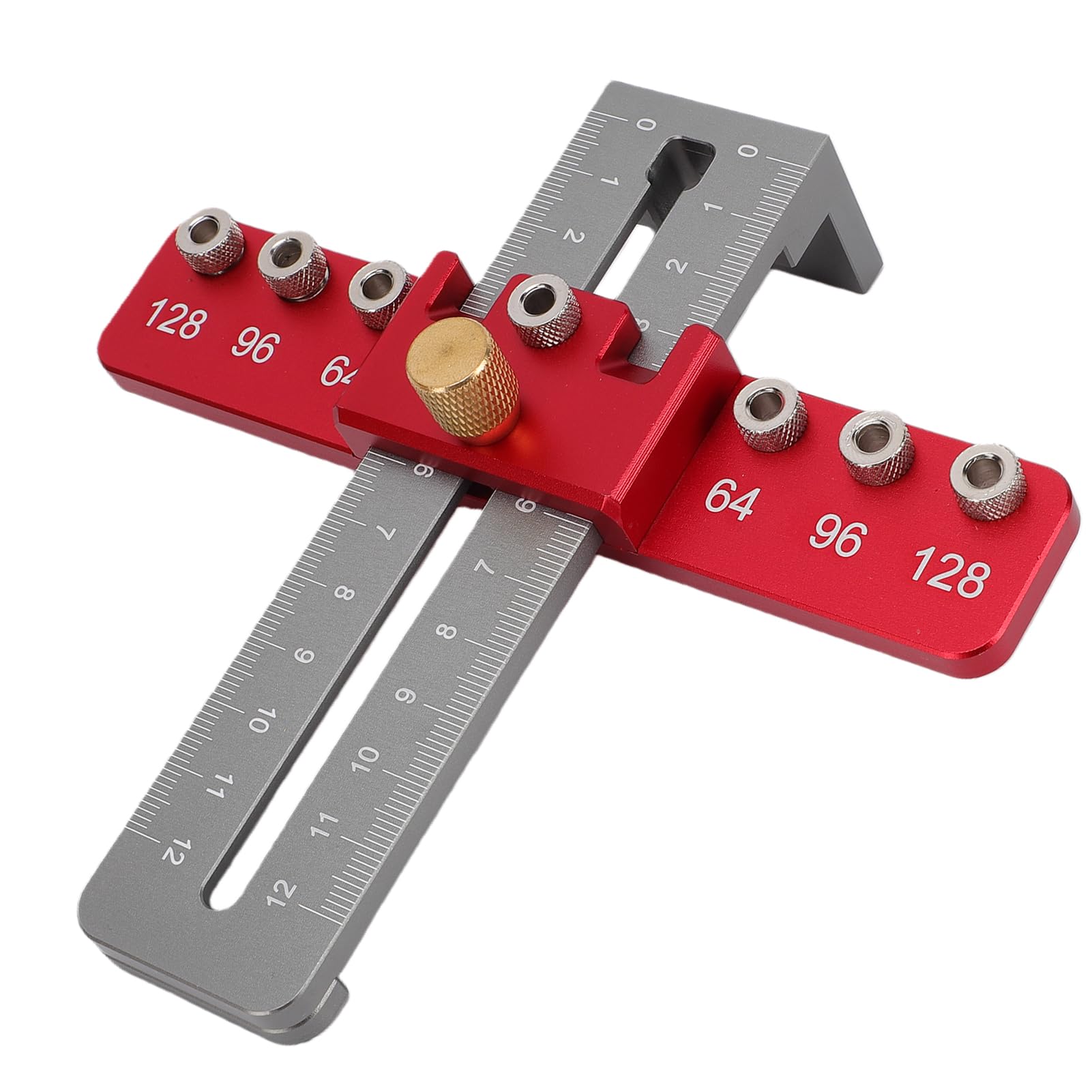 Plantilla para herrajes para gabinetes con espacio ajustable entre orificios 64 mm 96 mm 128 mm