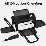 Soft-Sided Cat/Dog/Pet Carrier, Collapsible Pets Travel Carriers for Big Cats/Small Dogs with Shoulder Strap & Removable Mat, Mesh Puppy Carry Bag, Up to 16 Lbs, TSA Airline Approved(Black)