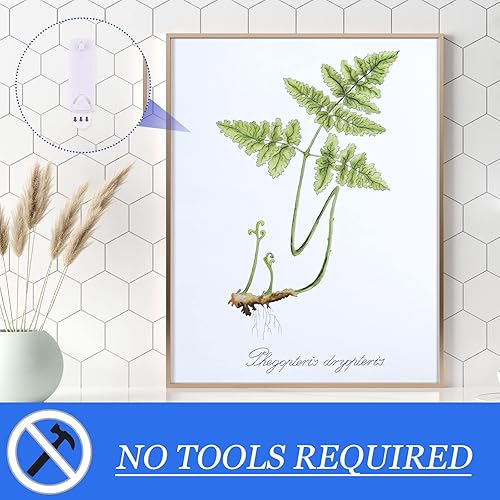 Miniatura 6 de Jetec 8 ganchos adhesivos de dientes de sierra para fotos, sin daños, ganchos adhesivos para el hogar, baño, cocina, puerta, armario, color blanco