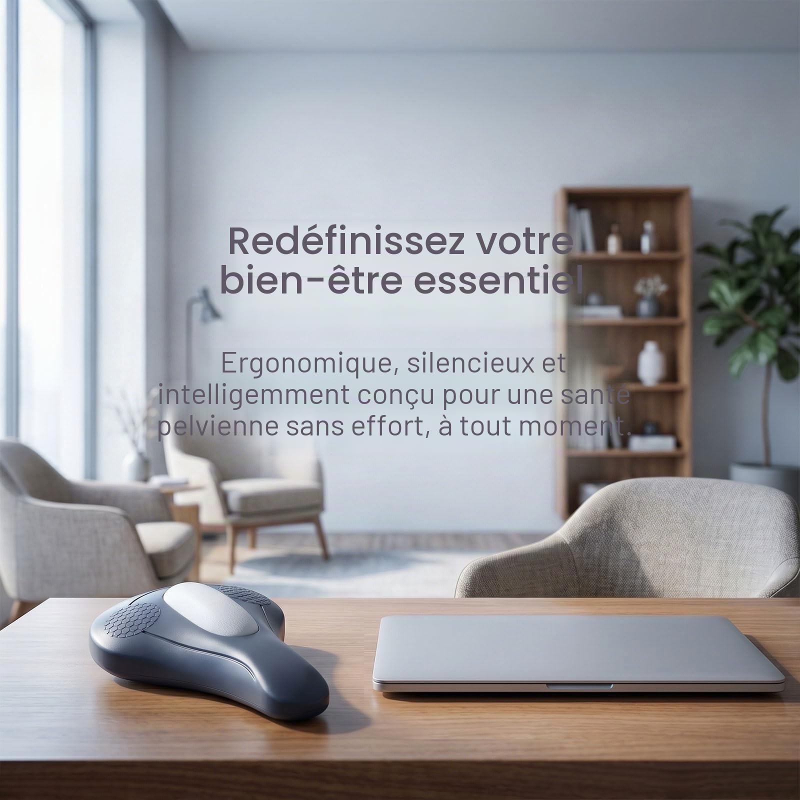 TNSLAND Appareil de massage du plancher pelvien pour homme, avec 4 modes de vibration, renforcement rechargeable par USB-C, appareil d'entraînement pour la maison, la gym, le yoga, l'appartement