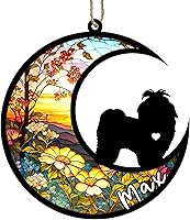 Vista 90 de Memorial personalizado para perro, adorno de Navidad de perro pastor alemán con nombre, razas personalizadas, atrapasador de luz para pérdida