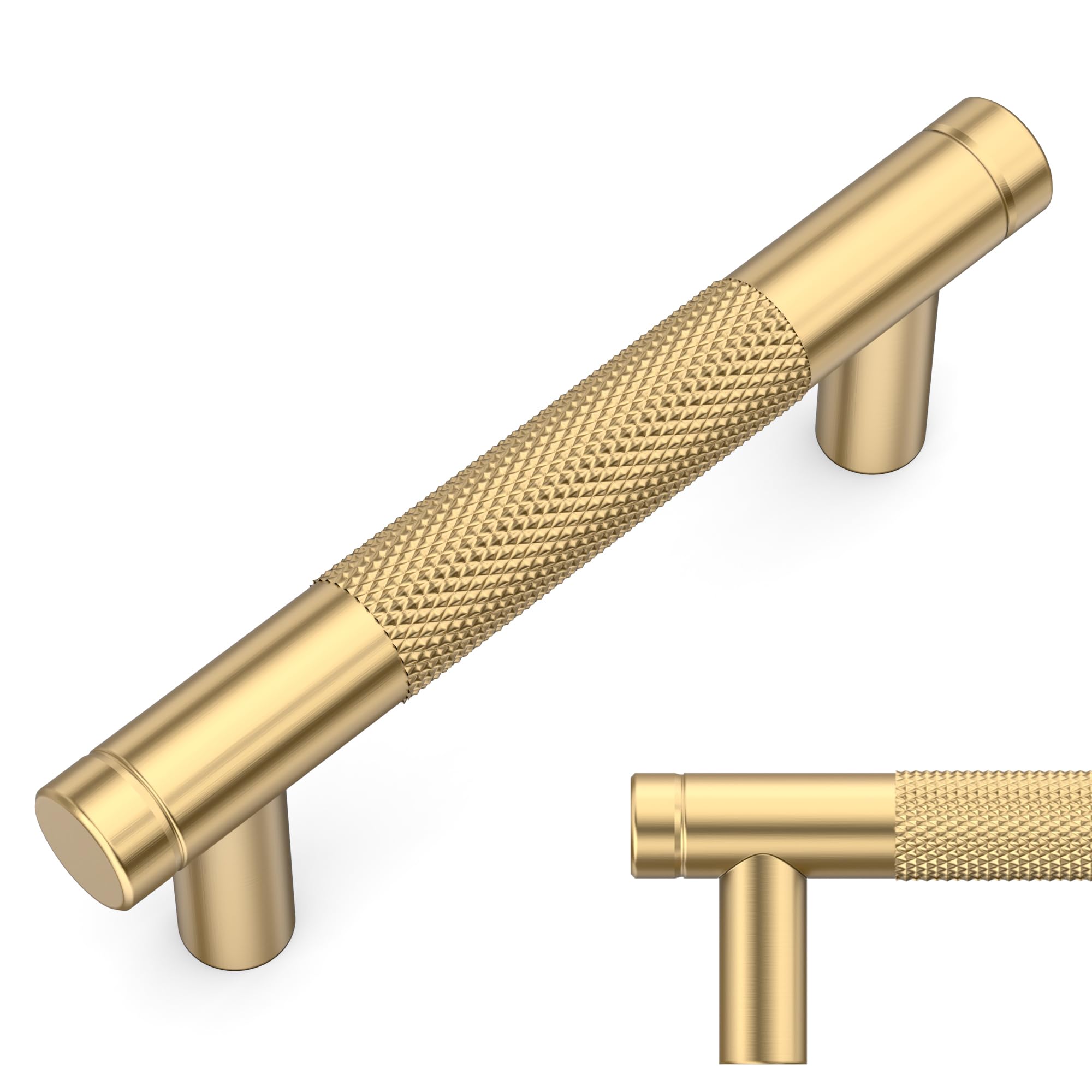 Tiradores de bronce para gabinetes de cocina Amerdeco ZH0031 con orificio de 3"
