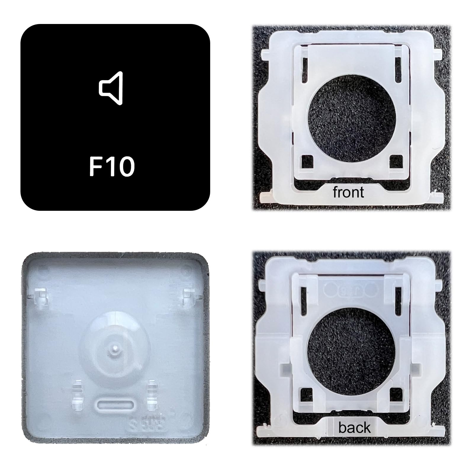 Dolphin.dyl Replacement Individual Key Cap with Hinge for (M1 M2) MacBook Pro A2442 A2485 MacBook Air A2681 (F10)