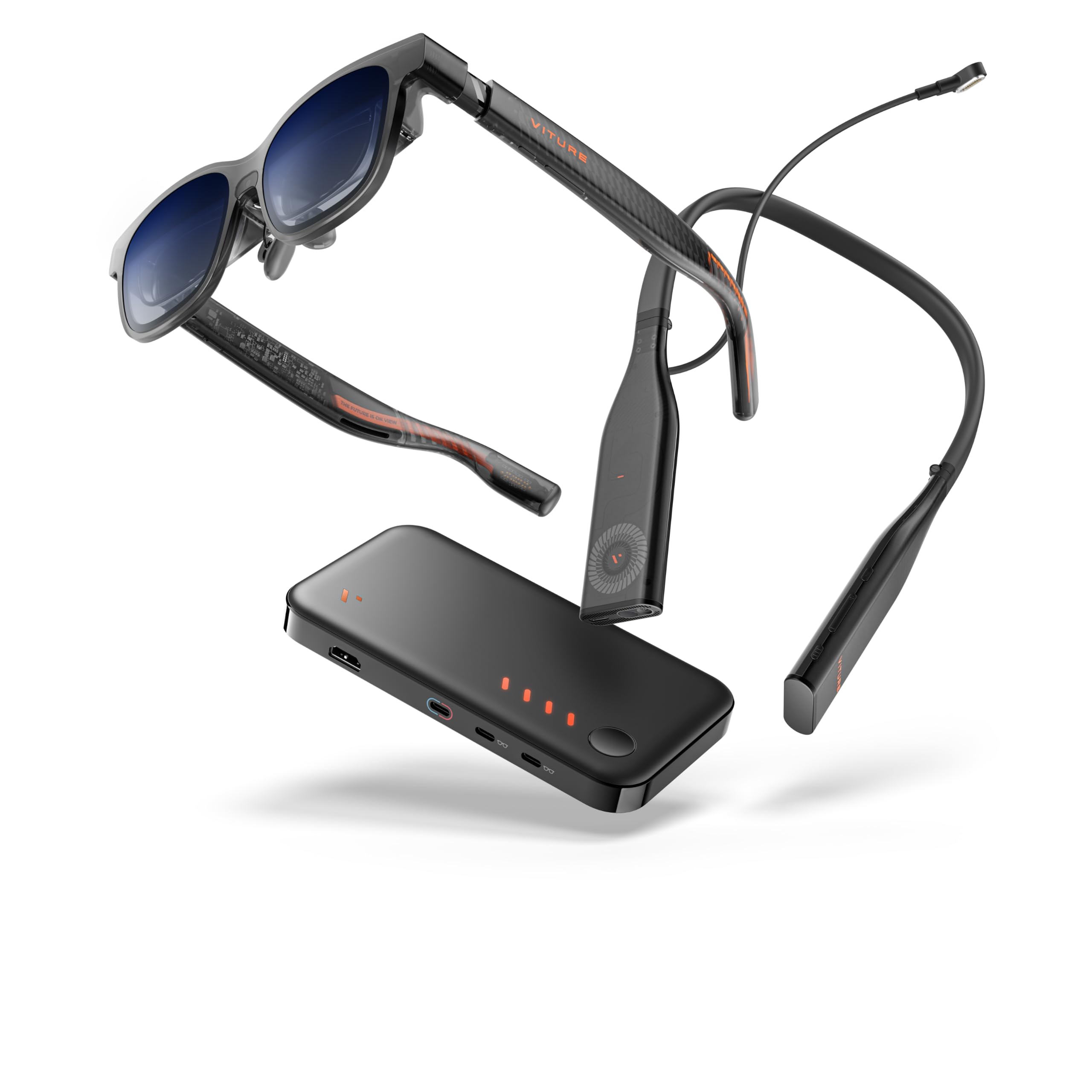 VITURE Luma PRO Occhiali XR & PRO Neckband & PRO Mobile Dock, Occhiali Gaming per iPhone 17/16/15, Android, Mac, PC, Steam Deck, Switch, Switch 2