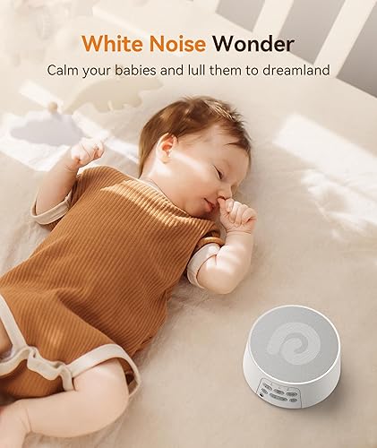 Miniatura 4 de Dreamegg Máquina de sonido de ruido blanco para adultos que duermen, máquina de sonido D3 Pro para bebés adultos, 29 sonidos HiFi, bateríaadaptador,