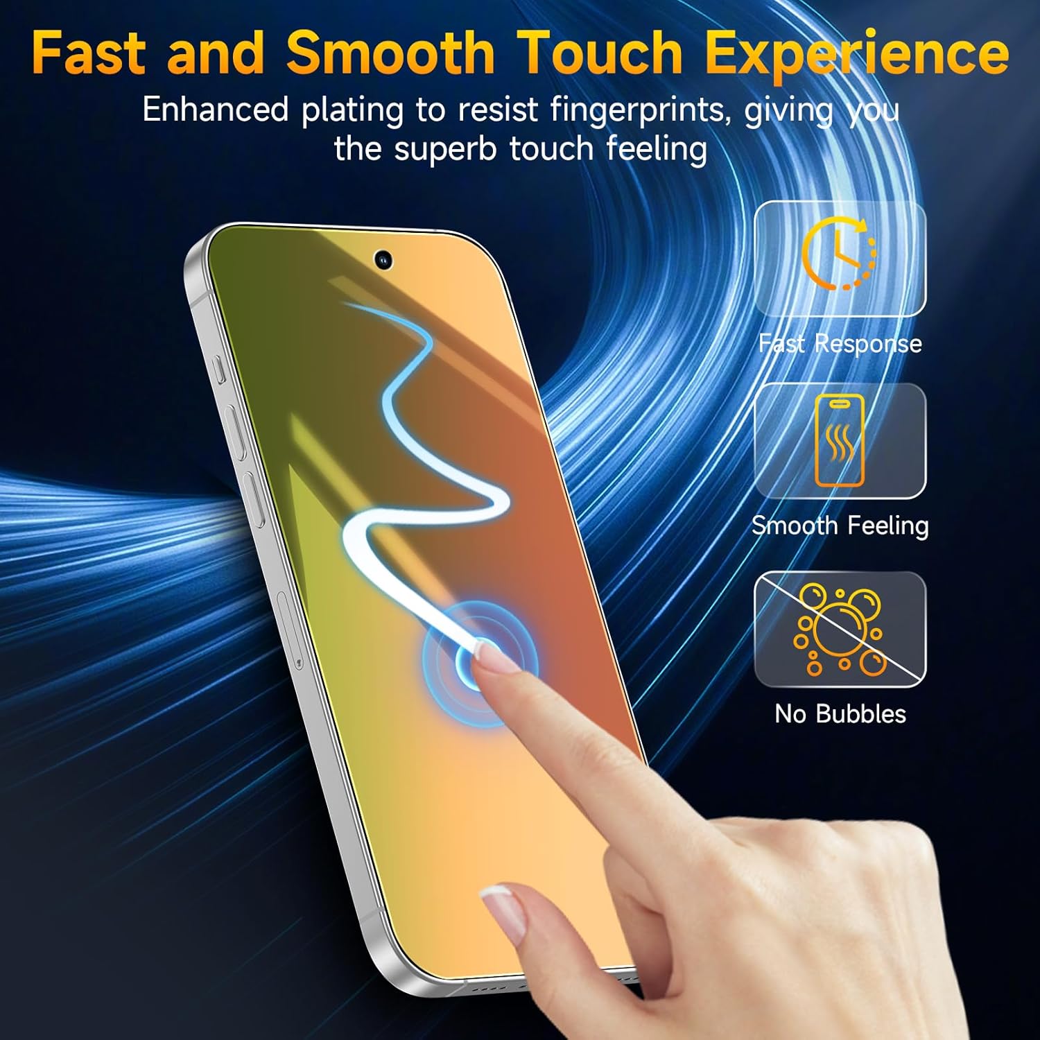 2 Pack Privacy Screen Protector Compatible for iPhone 17 Pro Max, Red to Green Gradient Anti-Spy Glass Film, Shatterproof, Anti-Scratch, Touch Sensitive, No Bubbles Installation Tool(Not Compatible with iPhone 17 Pro) - Image 6