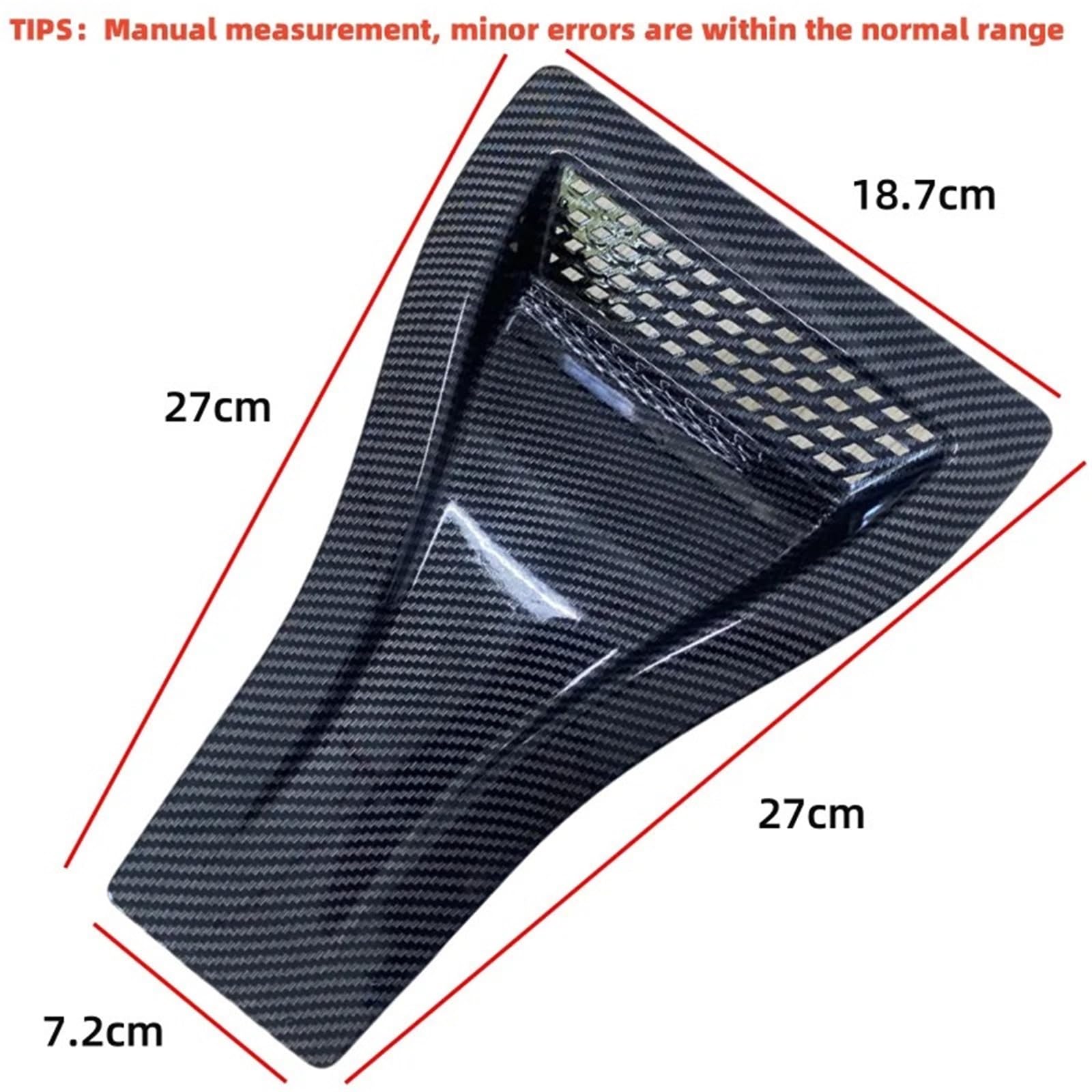 Uniwersalne otwory wentylacyjne maski silnika Kratka wlotu powietrza | Części zewnętrzne samochodu Przedni otwór wentylacyjny(2pcs-Carbon Look)