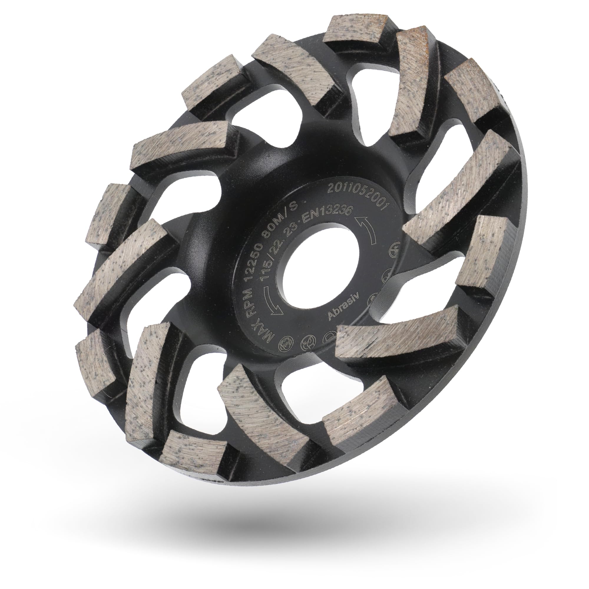 PRODIAMANT muela de copa de diamante 115 mm x 22,2 mm Turbo ST91 muela de diamante para solado de asfalto calidad profesional