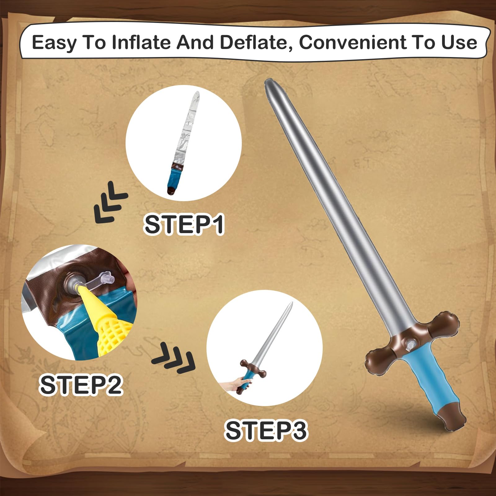 24 Inch Inflatable Toy Swords 2022 Hot Inflatable Swords Pirate Cutlass ...