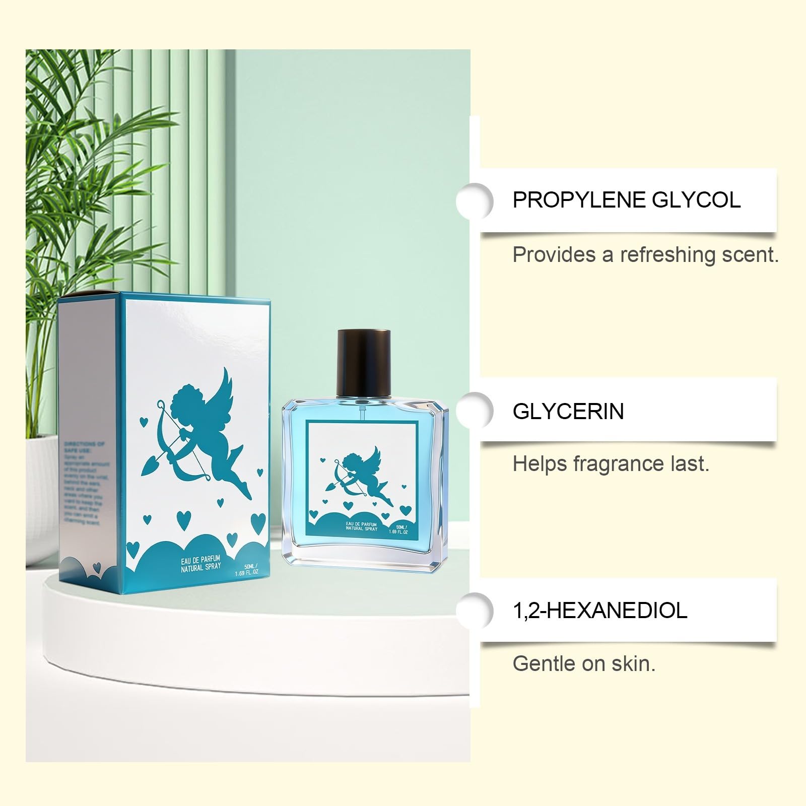 Cupid Eau de Parfum 50ml - Świeże i Zmysłowe perfumy dla mężczyzn i kobiet, idealne na każdą okazję, długotrwały zapach, aby stworzyć idealną atmosferę