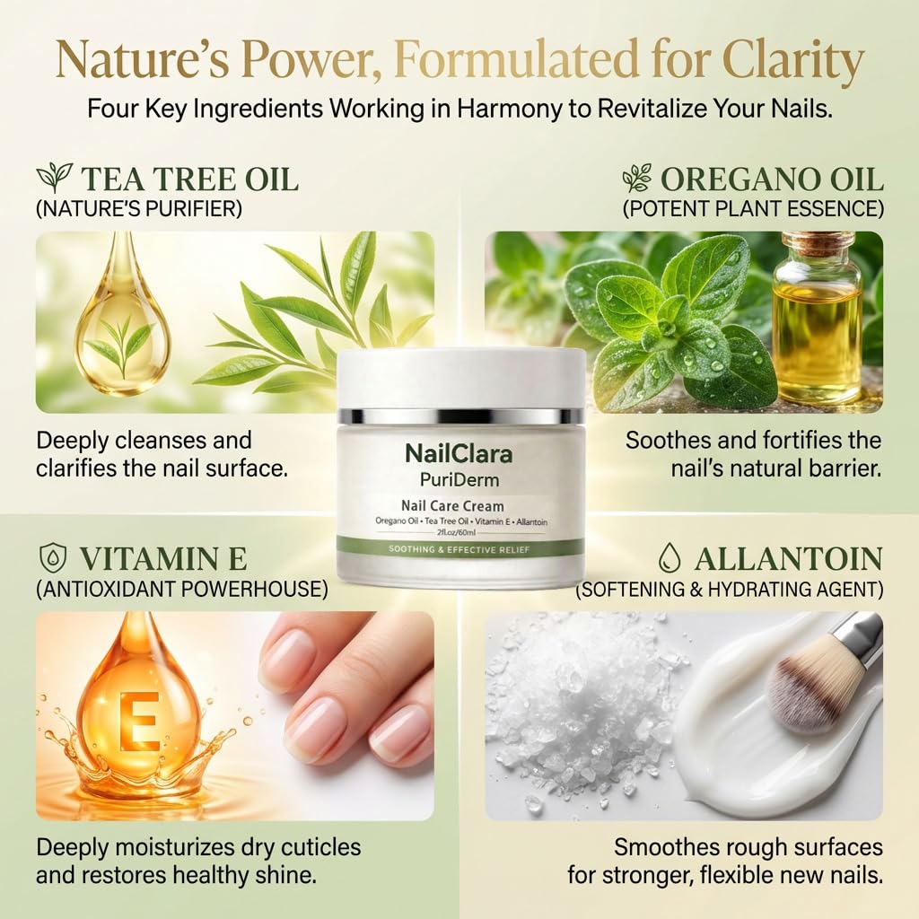 Nail Care Cream – Deep Penetrating Formula with Tea Tree & Oregano Oil,60ml