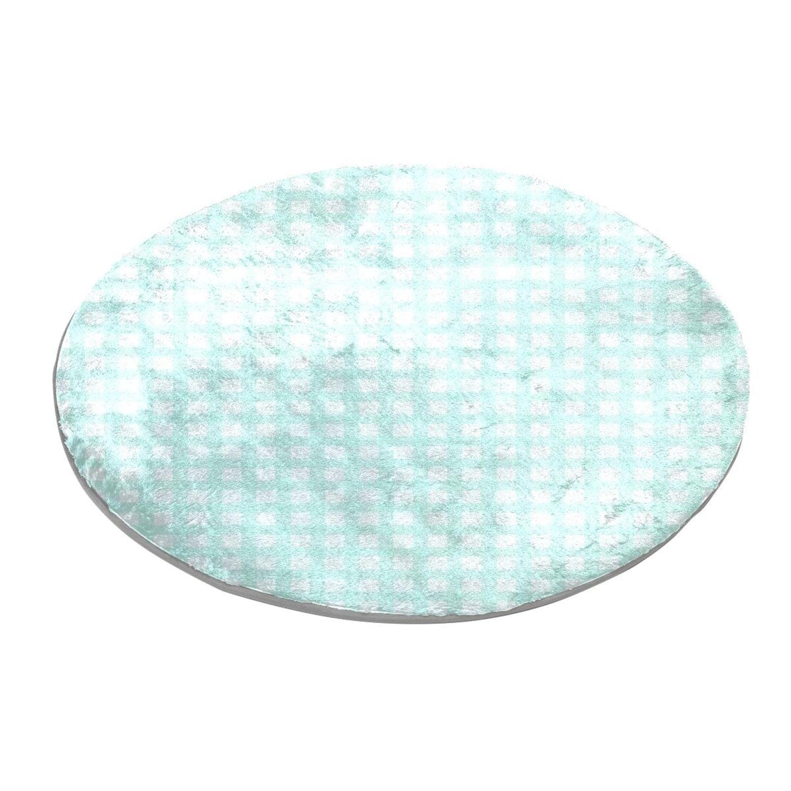 Teppich für Schlafzimmer, Wohnzimmer, Arbeitszimmer, rund, Minzgrün