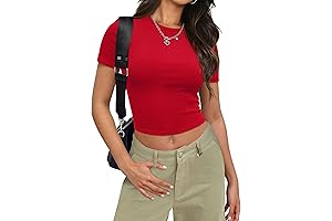 Women's Valentines Day Heart Print Crop Top