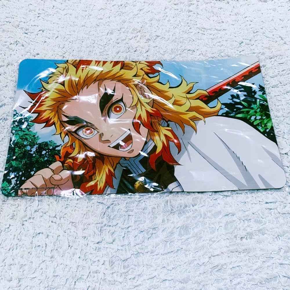 Amazon | ??鬼滅??煉獄杏寿郎??ラバーマット??プレイマット