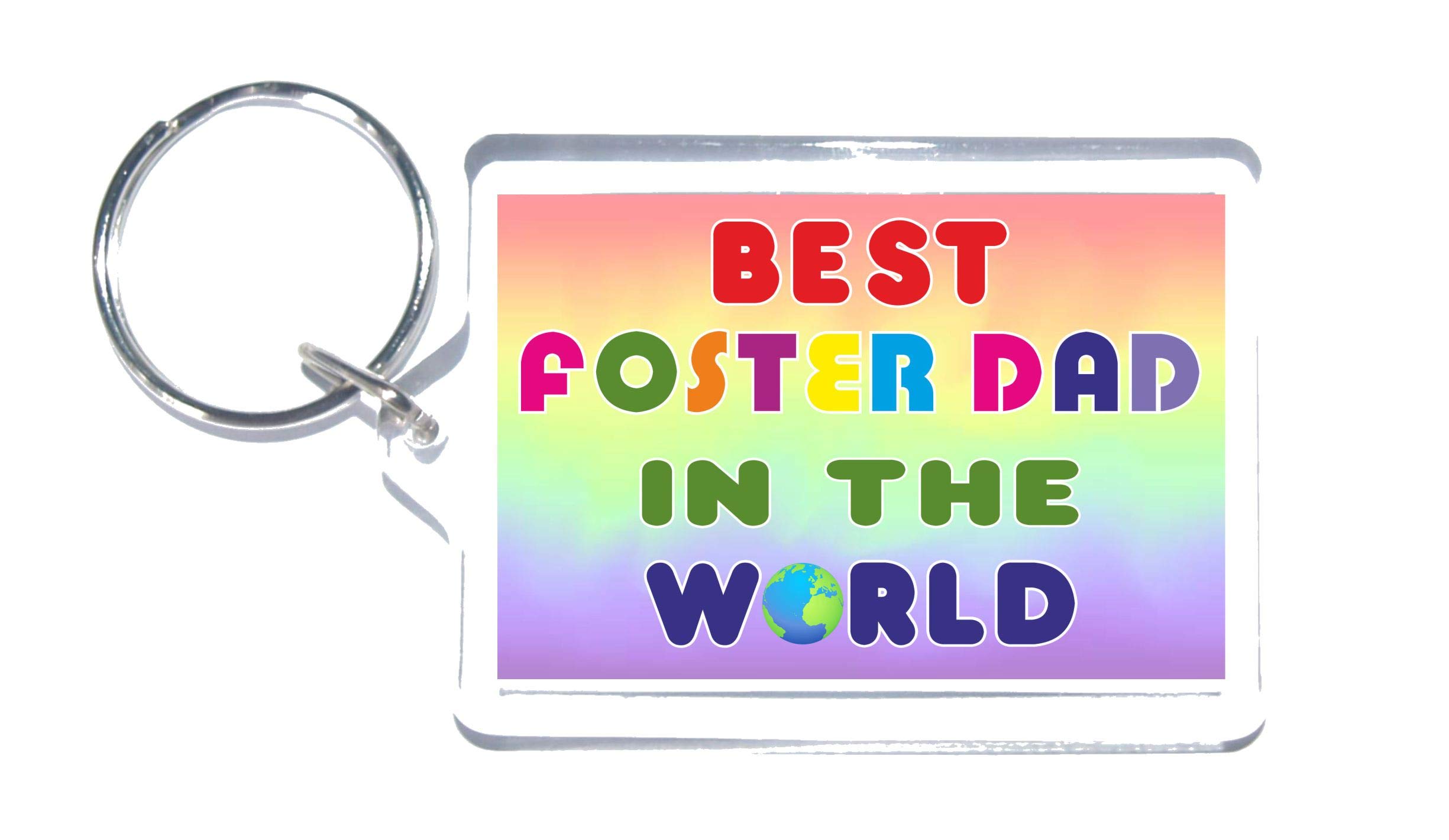 Gift For Foster Dad – Best In The World – Novelty Keyring Present