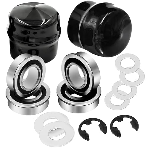 Vista 8 de 9040H Kit de conversión de buje a rodamiento de rueda delantera con grasa compatible con Craftsman, Poulan, Husqvarna, Jonsered, Murray cortacésped
