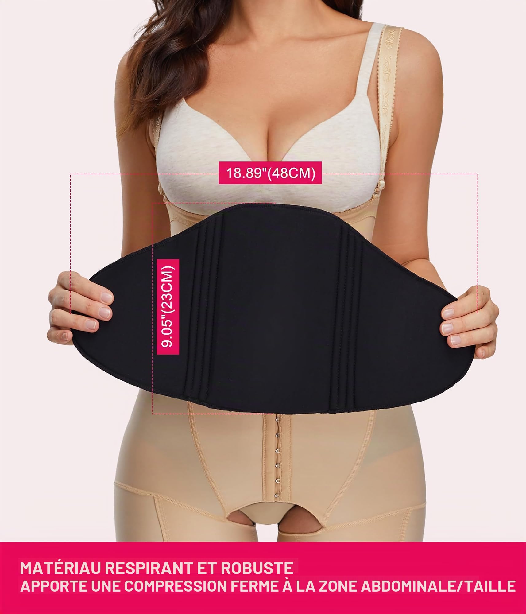 KUMAYES Ab Board Post Surgery Addominal Board Conseil de Compression Tuck Appiancement Abs ventre Récupérateur postopératoire Board,Noir,Taille Unique