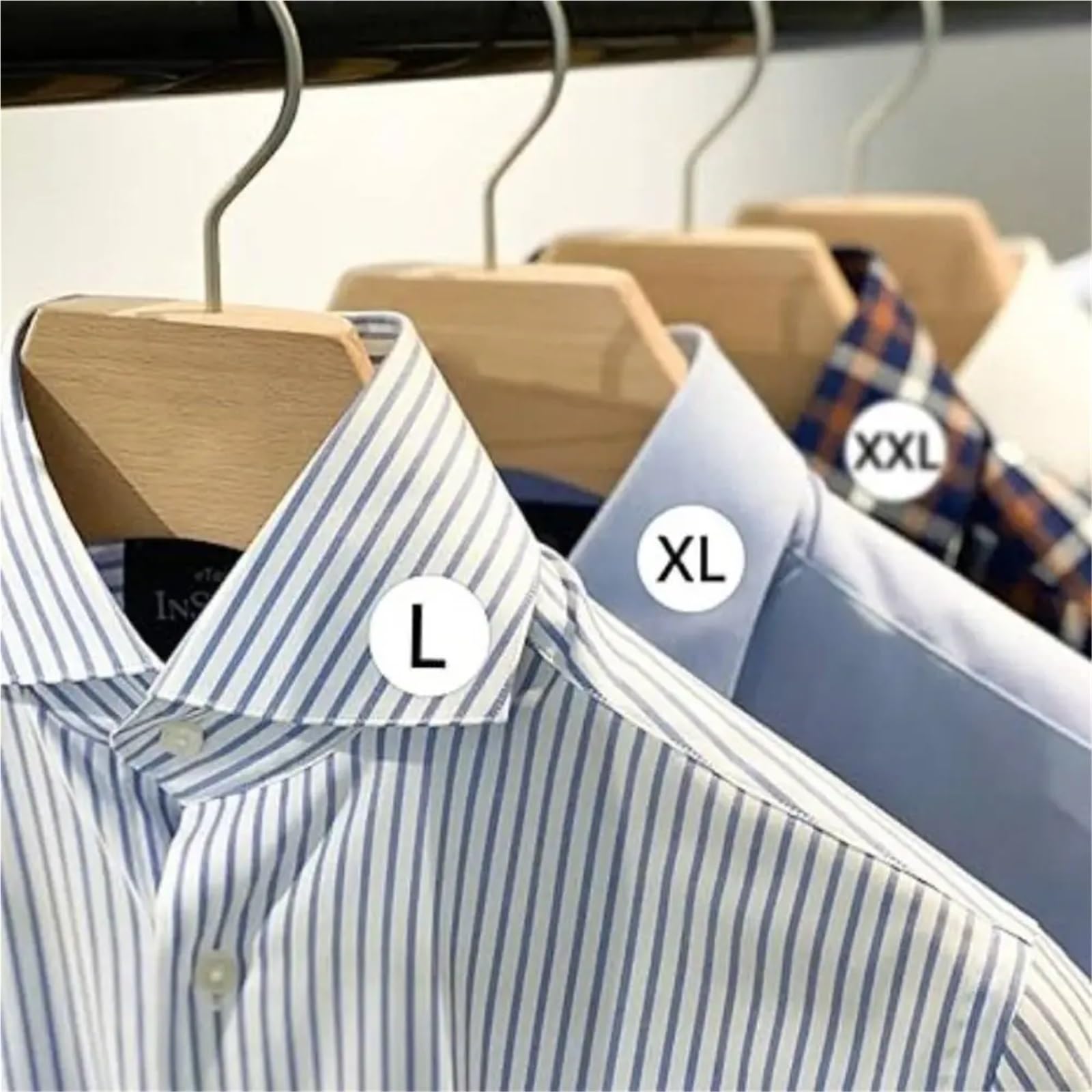 Lot de 10 rouleaux (5000 pièces) d'autocollants pour tailles de vêtements, XS/S/M/L/XL/2XL/3XL, étiquettes rondes
