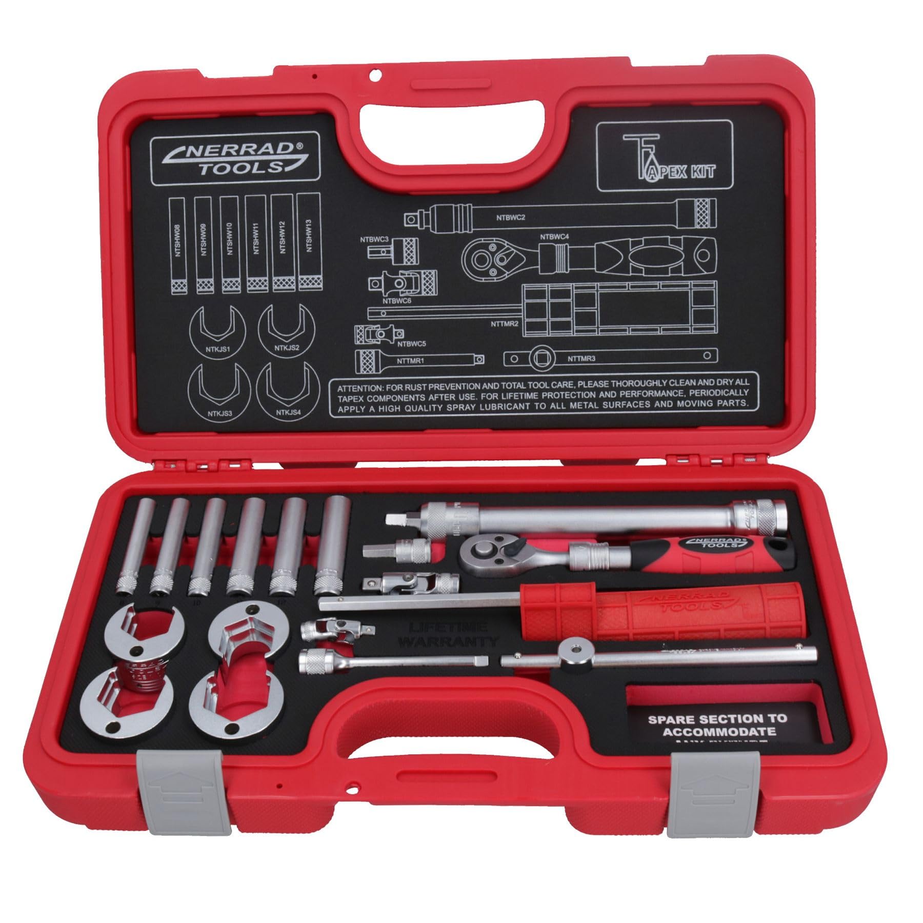 AB Tools Juego de llaves de grifo profesional avanzado Tapex para grifos monobloque de lavabo de baño, 18 piezas