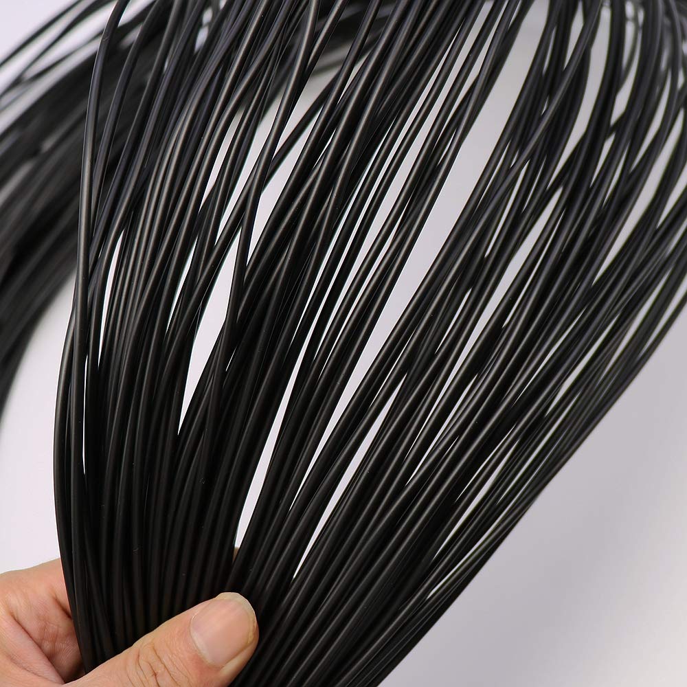YebiO Plastic Rattan Wicker 500G Pe Rattan Black Weaving Material Circular Rattan Synthetic Plastic Rattan
