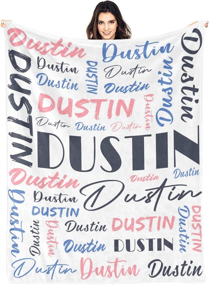 Personalized Blankets for Kids with Names Customized Blankets with Name for Adult Custom Blanket Gift for Birthday Christmas Valentines Day Gift
