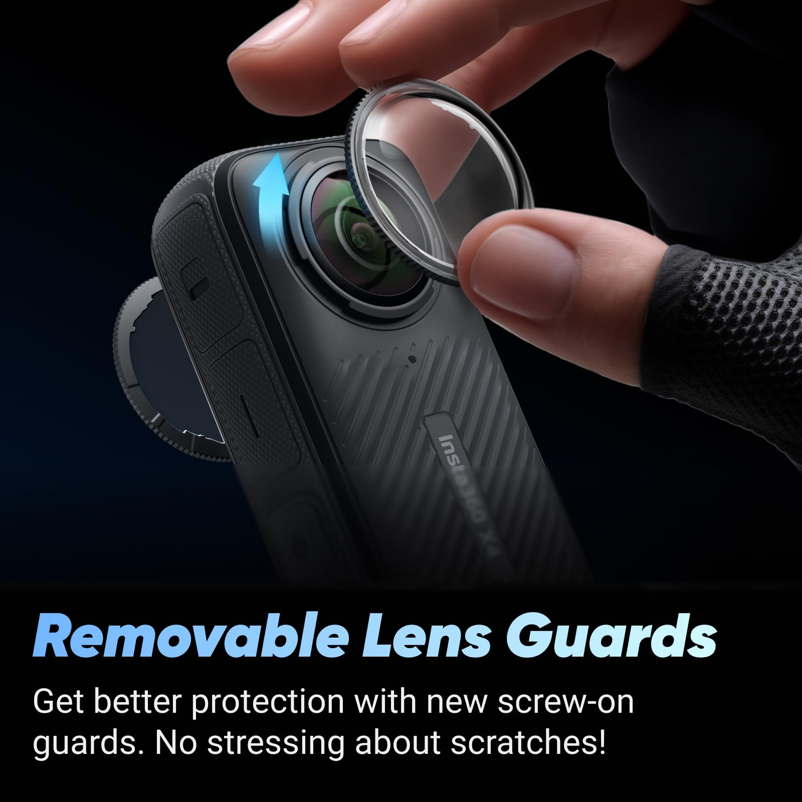 Insta360 X4 Standard Bundle - Waterproof 8K 360 Action Camera, 4K Wide-Angle Video, Invisible Selfie Stick Effect, Removable Lens Guards, 135 Min Battery Life, AI Editing, Stabilization