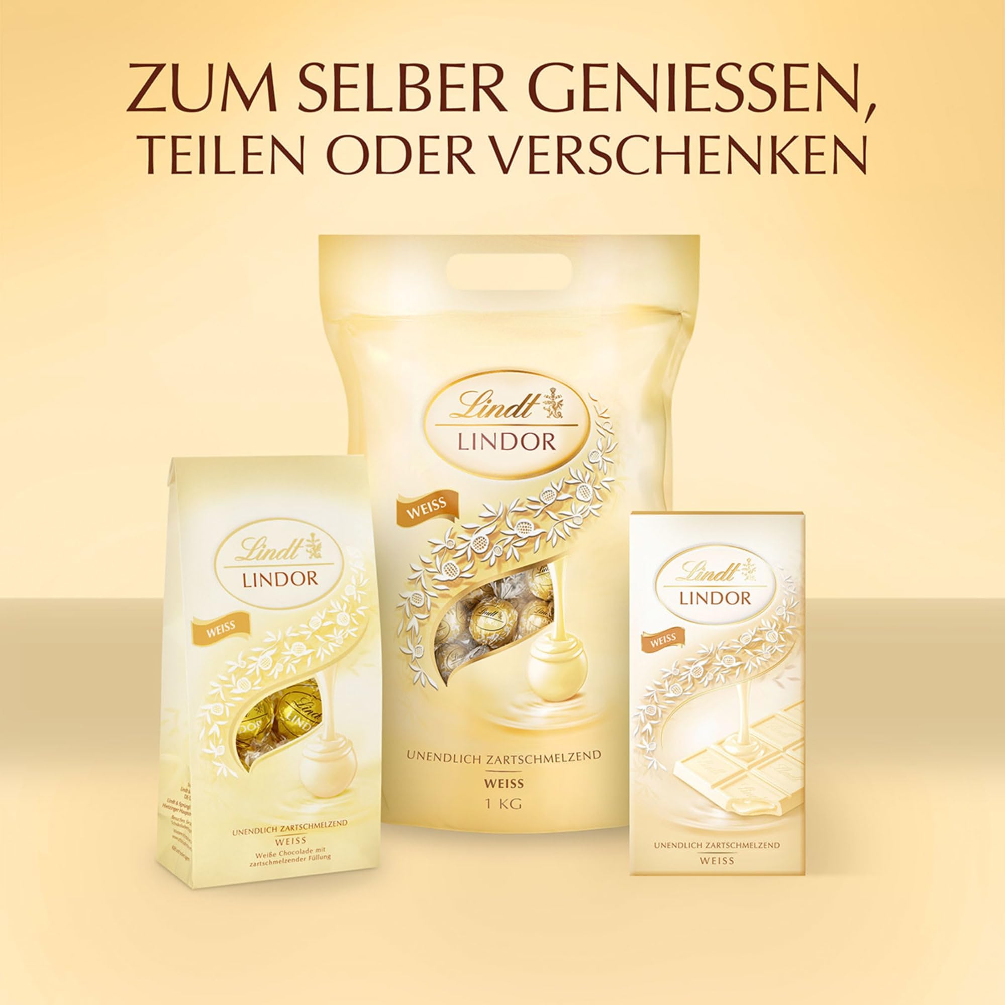 Lindt Lindor Weiß Schokoladen Kugeln 1 kg Beutel