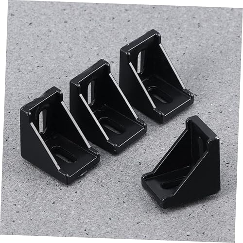 Miniatura 2 de DOITOOL 20 unids 3030 90 soportes de soporte negros para soporte de sujeción de montaje Código de esquina Guía de sujeción Soporte de extrusión de