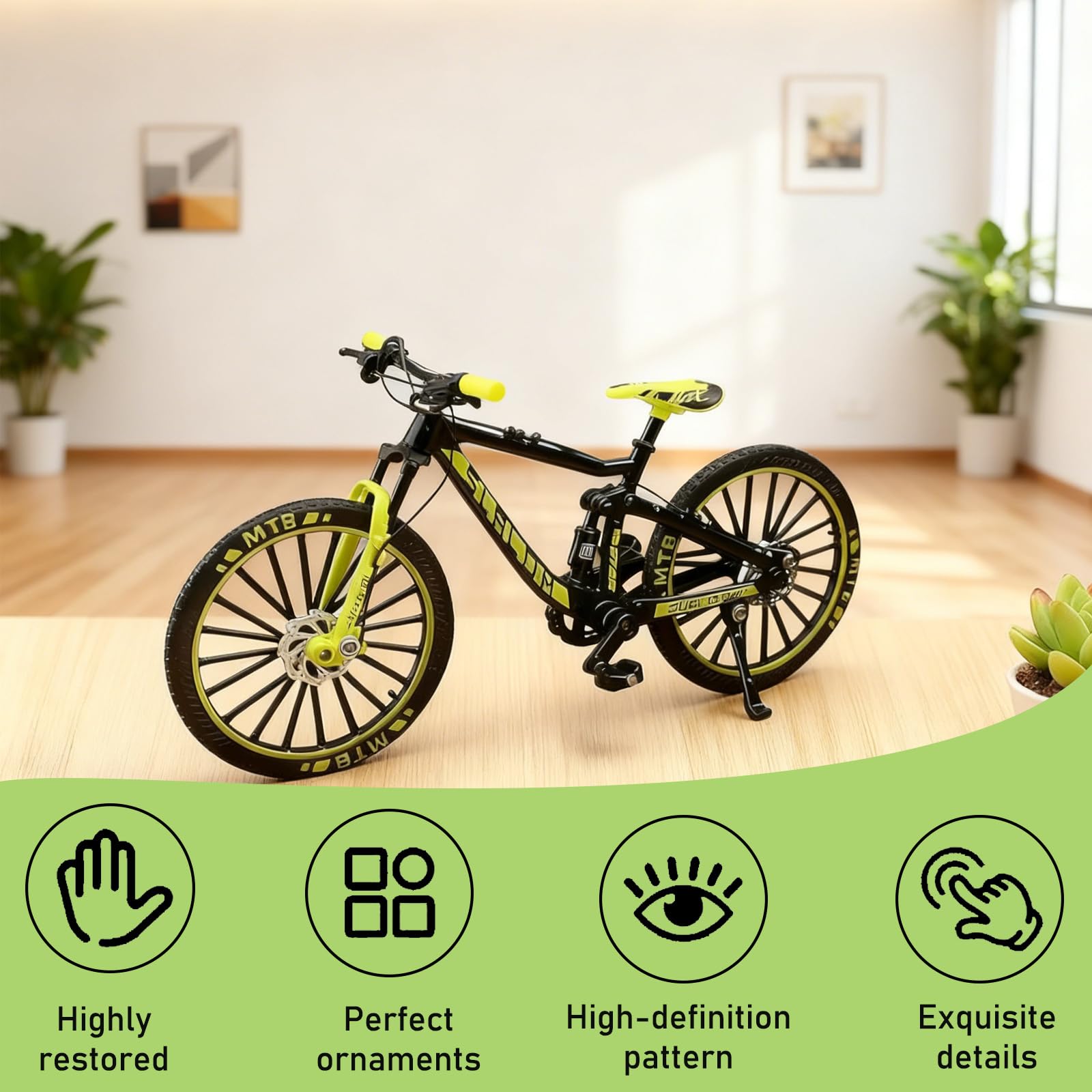 1:8 Finger Mountain Bike, Alloy Die Cast Finger Bike - Image 4