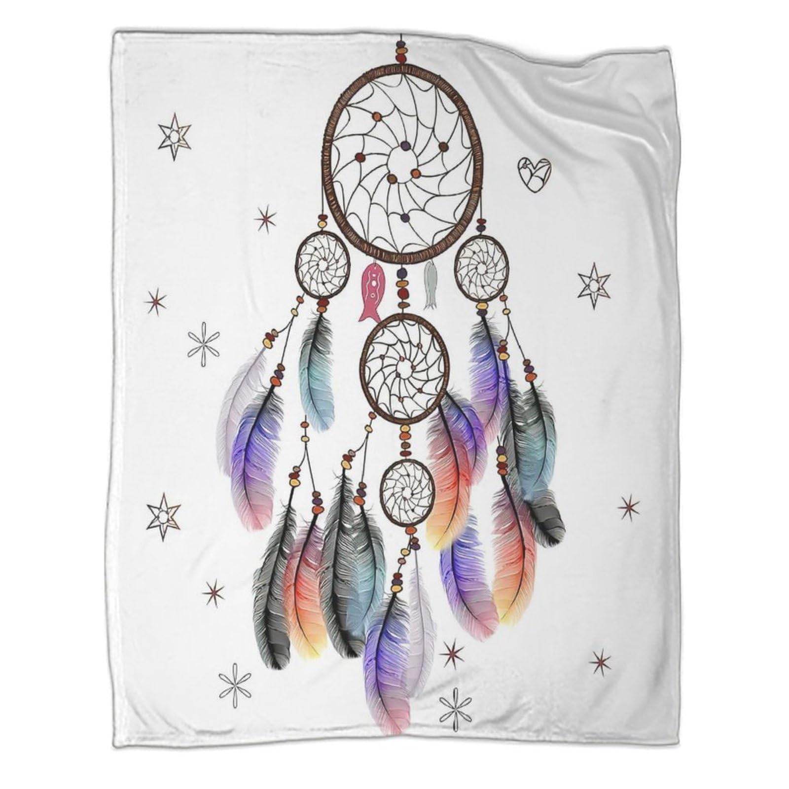 Weiche 3D Druck Traumfänger Decke Mikrofaser Wohnkultur Traumfänger Sofadecke für Erwachsene Schlafzimmer 80×90(200x230cm)