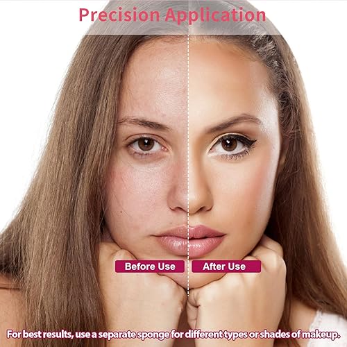 Miniatura 6 de 324 mini esponjas de maquillaje para base facial, sin látex, triangular, para todo tipo de piel, licuadora de belleza para aplicación y mezcla