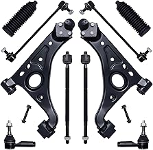 AUQDD 10Pc Front End Suspension Kit Fit For 2013-2022 Bu-ick Encore, 13-22 Chevy Trax, 2 Lower Control Arm w/Ball Joint 2 Sway Bar Link 4 Outer Inner Tie Rod End (# K623137 K750682 EV800936 ES801558)