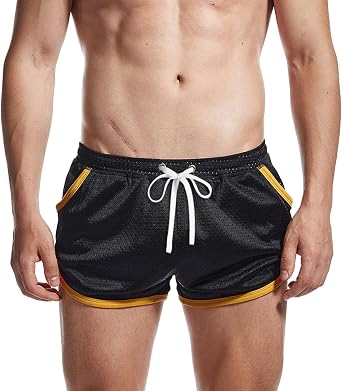 AIMPACT Mens Short Shorts 3 Inch Gym Shorts Men Mesh Mens Breathable Bodybuilding Athletic Running Sports Shorts with Pockets